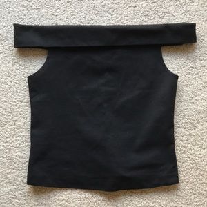 BCBG cute black off the shoulder top!!!! Size M